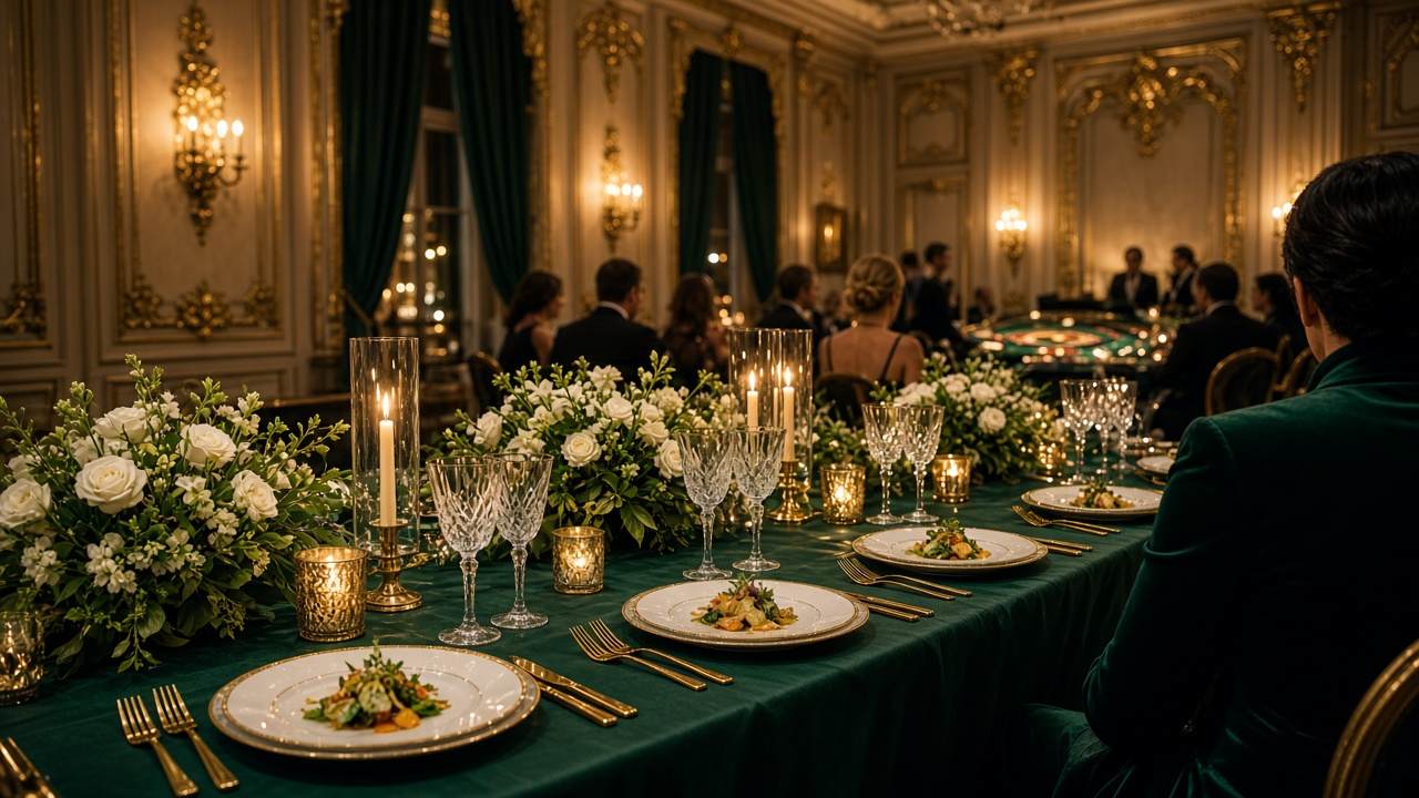 Soirée gastronomique dans le salon